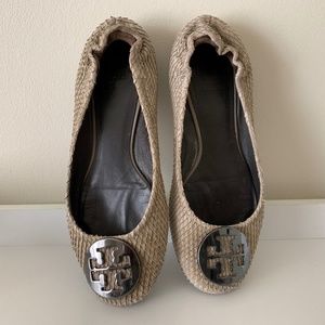 Tory Burch Snakeskin Ballet Flats